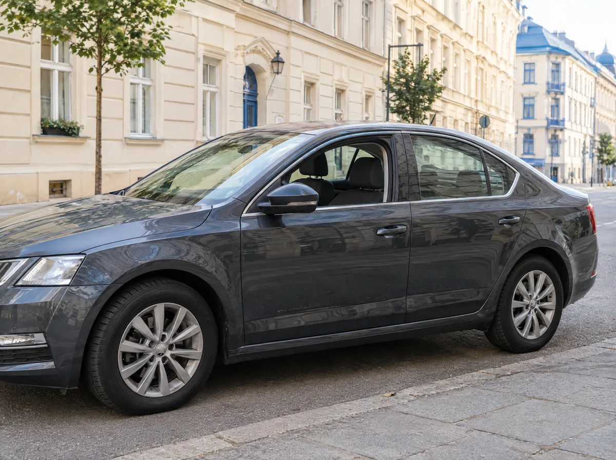 Ilustračné vozidlo taxislužby v mestskom prostredí